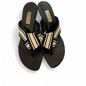 Black and Cream Women's Kitten Heels